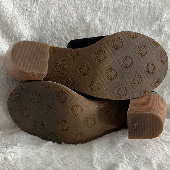 Ugg size 8 1/2 black strap chunky heeled sandals. Great condition. - Picture 2 of 7